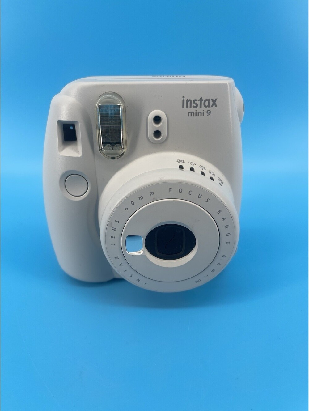 Fujifilm Instax Mini 9 Instant Film Camera White Tested Works Great